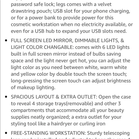 COPY - Large rolling makeup train studio. Has Bluetooth speakers dimmable light… - Picture 9 of 15